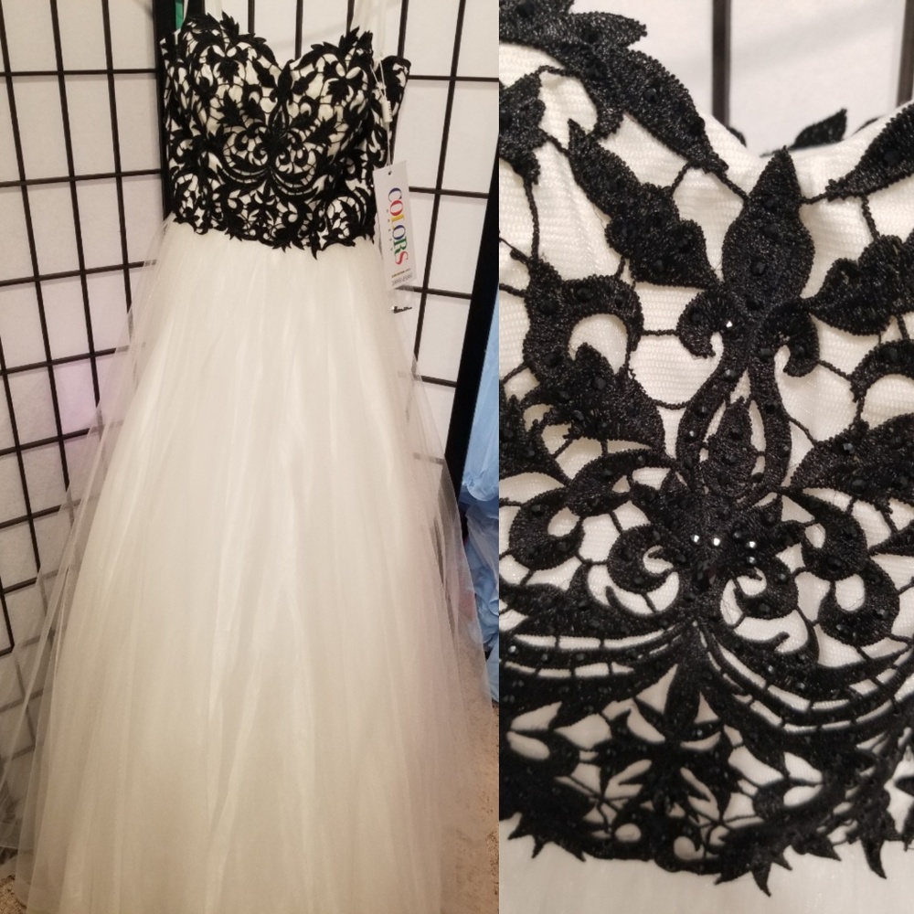 Colors Strapless Gown